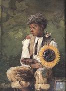 Winslow Homer Taking Sunflower to Teacher (mk44) oil painting